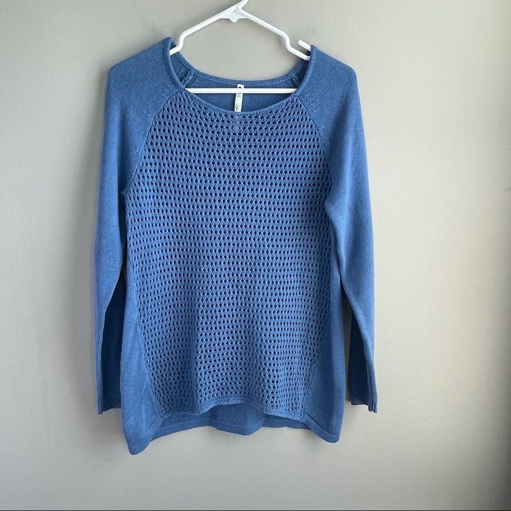 Lea & Nicole Blue Knit Sweater PM
